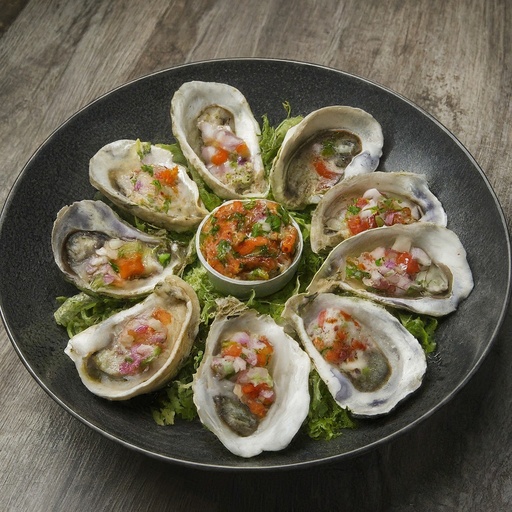 #22 Oysters con Ceviche